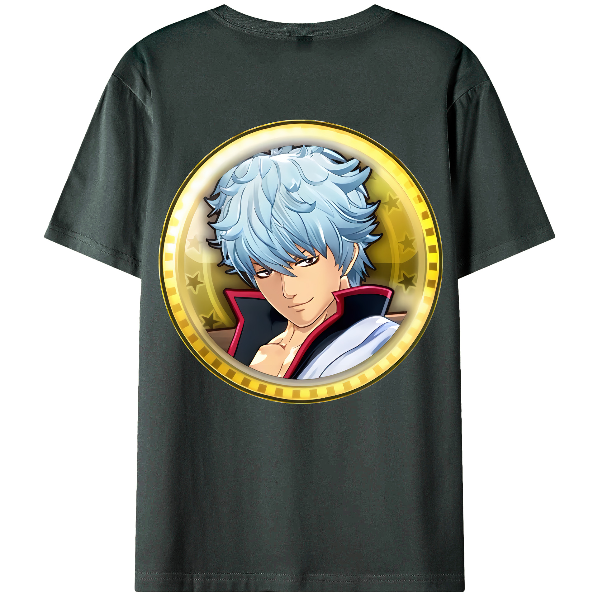（画像用） ぎんたま 坂田銀時（さかたぎんとき） 神楽 志村新八（しむら しんぱち） GINTAMA Sakata Gintoki Kagura Shimura Shinpachi 綿100％ メンズ半袖Tシャツ（バックプリント） 通気性